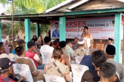 Anggota DPRD Rohil Herkoni Laksanakan Reses II Masa Sidang Tahun 2026 di kepenghuluan Parit Aman
